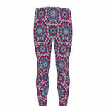 Magenta Mandala Bohemian Pattern Print Men's leggings