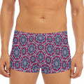 Magenta Mandala Bohemian Pattern Print Men's Short Boxer Briefs