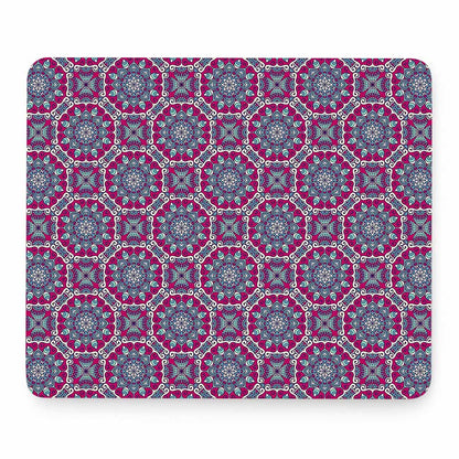 Magenta Mandala Bohemian Pattern Print Mouse Pad