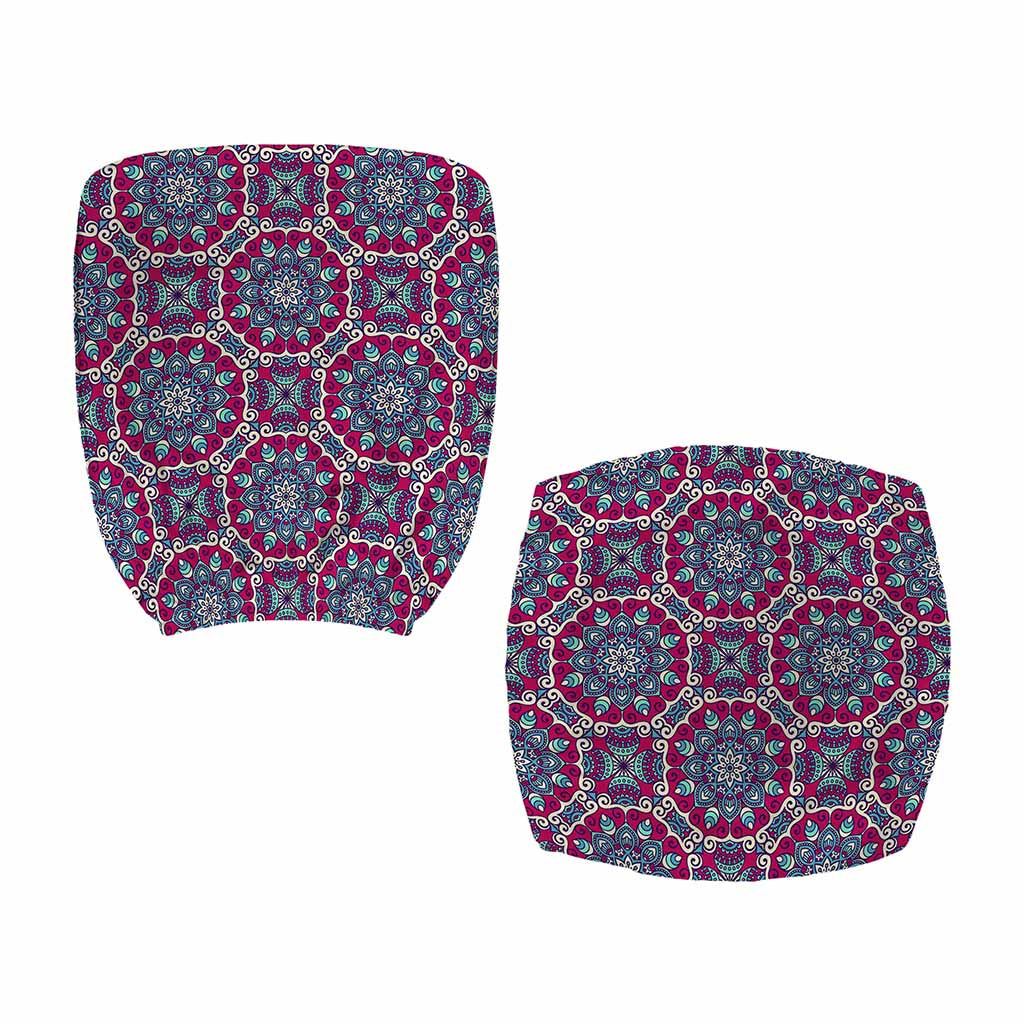 Magenta Mandala Bohemian Pattern Print Office Chair Cover