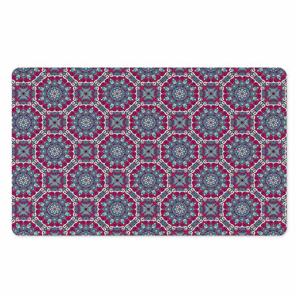Magenta Mandala Bohemian Pattern Print Polyester Doormat