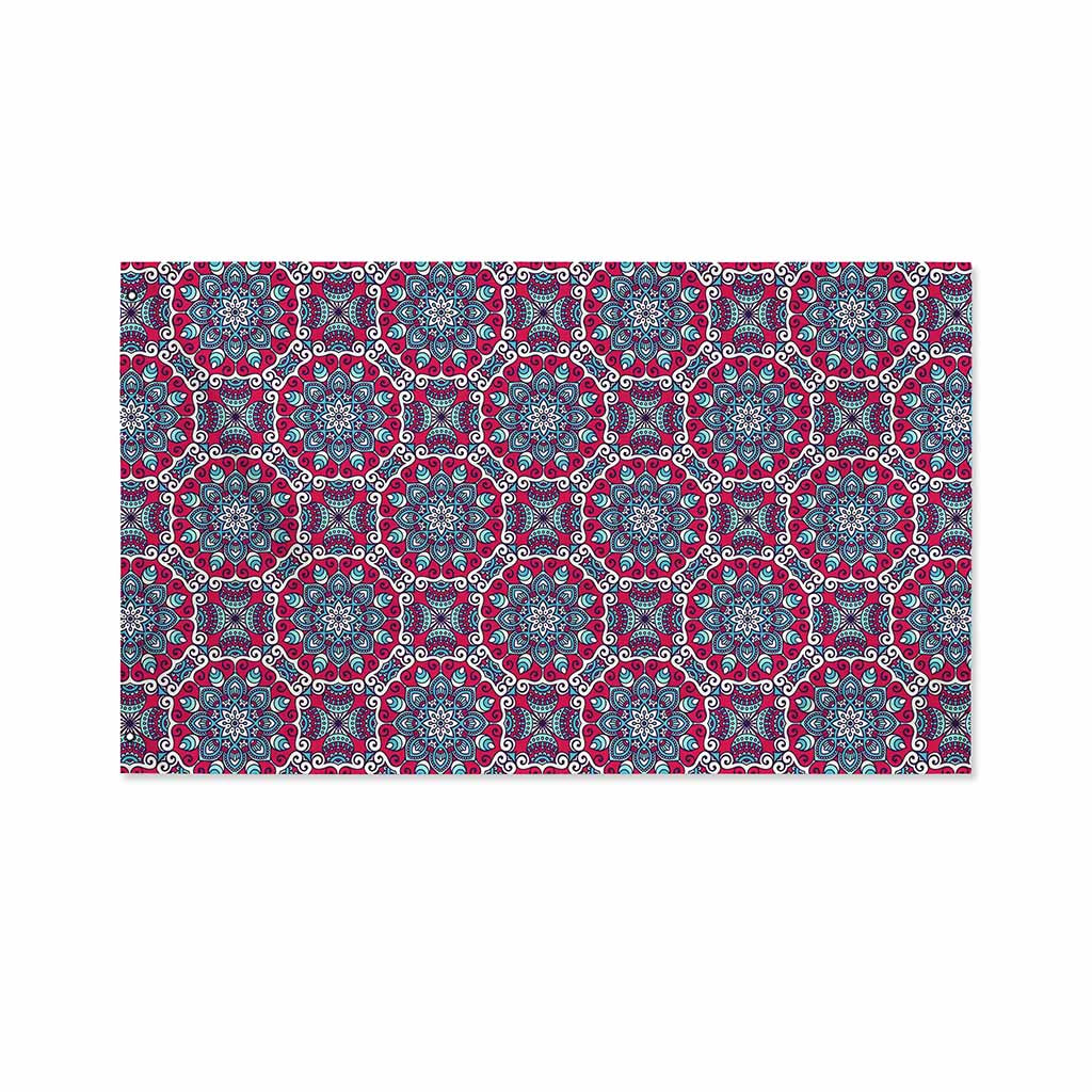 Magenta Mandala Bohemian Pattern Print Polyester Flag