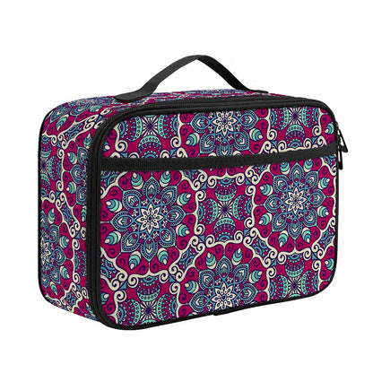Magenta Mandala Bohemian Pattern Print Portable Lunch Bag