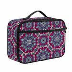 Magenta Mandala Bohemian Pattern Print Portable Lunch Bag