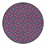 Magenta Mandala Bohemian Pattern Print Round Floor Mat