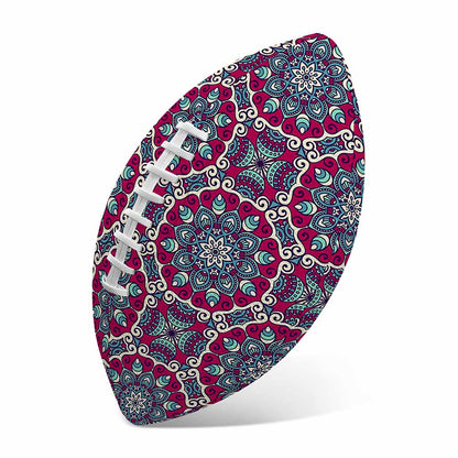 Magenta Mandala Bohemian Pattern Print Rugby Ball