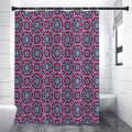 Magenta Mandala Bohemian Pattern Print Shower Curtain