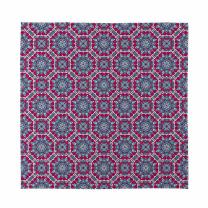 Magenta Mandala Bohemian Pattern Print Silk Bandana