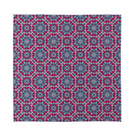 Magenta Mandala Bohemian Pattern Print Silk Bandana