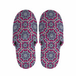 Magenta Mandala Bohemian Pattern Print Slippers