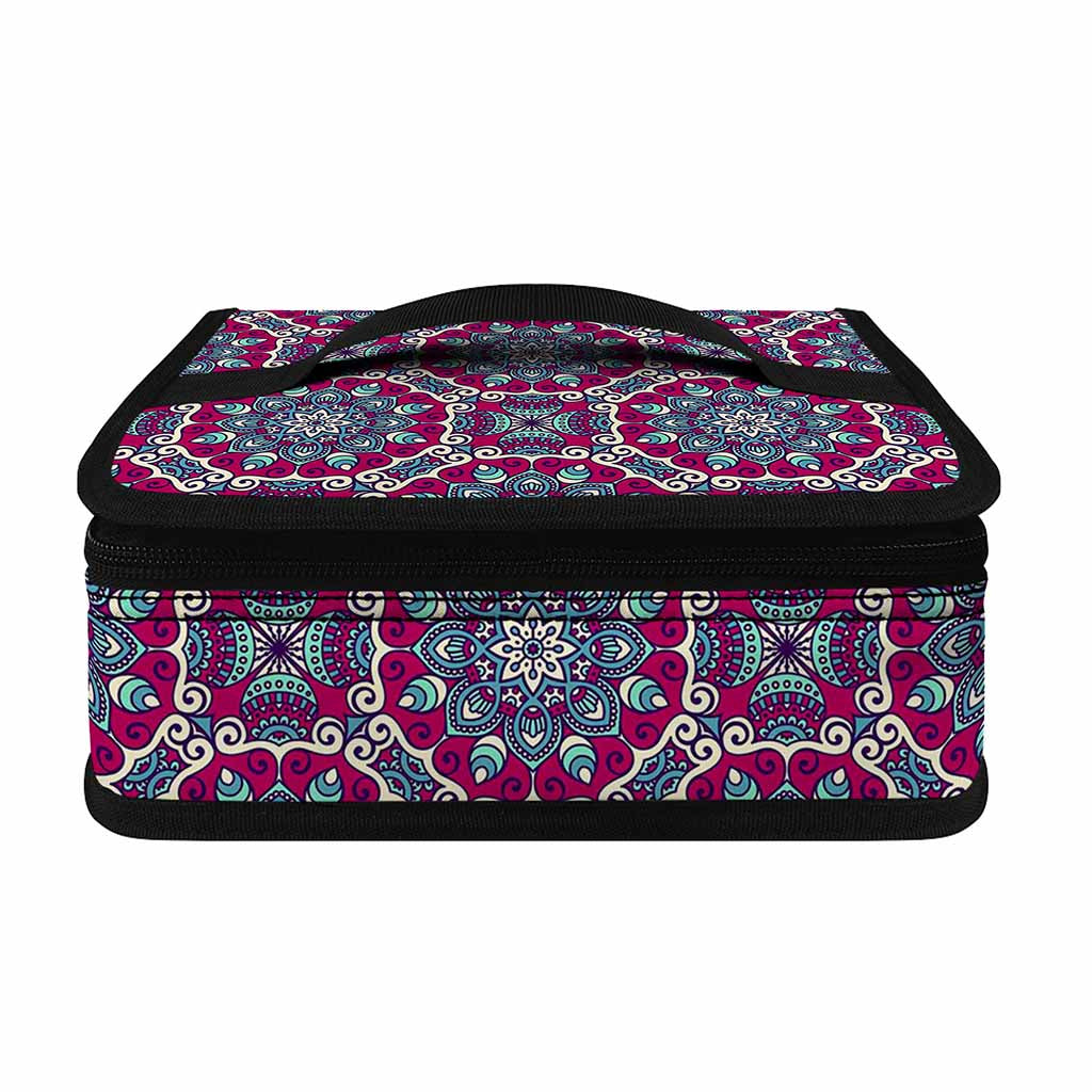 Magenta Mandala Bohemian Pattern Print Small Lunch Bag