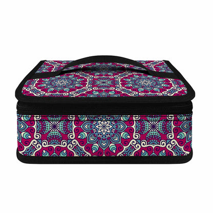 Magenta Mandala Bohemian Pattern Print Small Lunch Bag