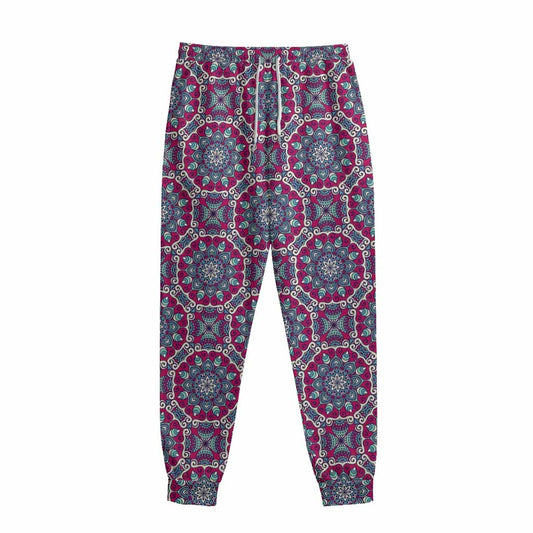 Magenta Mandala Bohemian Pattern Print Sweatpants