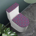 Magenta Mandala Bohemian Pattern Print Toilet Lid And Tank Cover Set