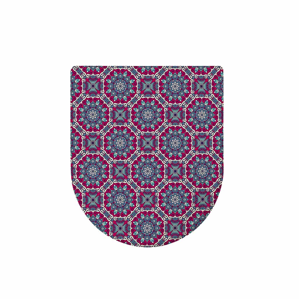 Magenta Mandala Bohemian Pattern Print Toilet Lid Cover