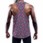 Magenta Mandala Bohemian Pattern Print Training Tank Top
