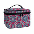 Magenta Mandala Bohemian Pattern Print Travel Makeup Bag