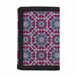Magenta Mandala Bohemian Pattern Print Trifold Wallet