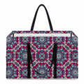 Magenta Mandala Bohemian Pattern Print Utility Tote Bag