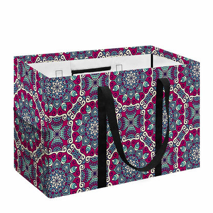 Magenta Mandala Bohemian Pattern Print Utility Tote Bag