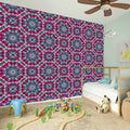 Magenta Mandala Bohemian Pattern Print Wall Sticker