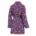 Magenta Mandala Bohemian Pattern Print Women's Bathrobe
