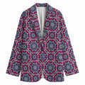Magenta Mandala Bohemian Pattern Print Women's Blazer
