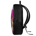 Magenta Orchid Flower Print 17 Inch Backpack