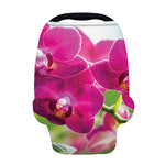 Magenta Orchid Flower Print Baby Seat Cover