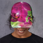 Magenta Orchid Flower Print Baseball Cap
