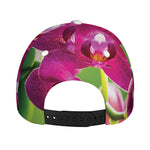 Magenta Orchid Flower Print Baseball Cap