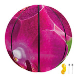 Magenta Orchid Flower Print Basketball