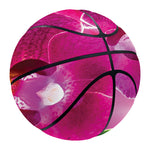 Magenta Orchid Flower Print Basketball