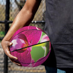 Magenta Orchid Flower Print Basketball