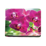 Magenta Orchid Flower Print Bifold Wallet