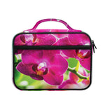 Magenta Orchid Flower Print Briefcase Bible Bag