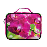 Magenta Orchid Flower Print Briefcase Bible Bag
