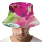 Magenta Orchid Flower Print Bucket Hat