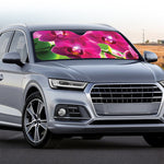 Magenta Orchid Flower Print Car Windshield Sun Shade