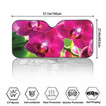 Magenta Orchid Flower Print Car Windshield Sun Shade