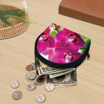 Magenta Orchid Flower Print Coin Purse