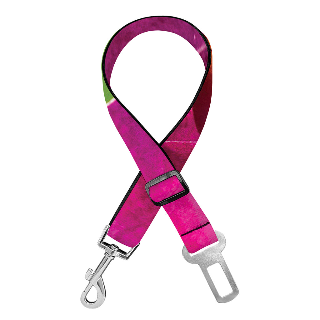 Magenta Orchid Flower Print Dog Seat Belt