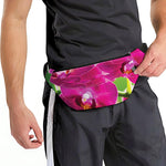 Magenta Orchid Flower Print Fanny Pack