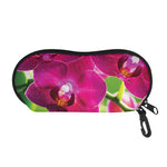 Magenta Orchid Flower Print Glasses Case