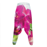 Magenta Orchid Flower Print Hammer Pants