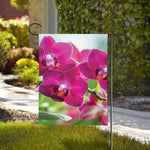 Magenta Orchid Flower Print House Flag