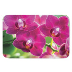 Magenta Orchid Flower Print Indoor Door Mat