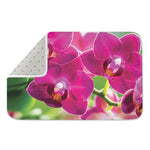 Magenta Orchid Flower Print Indoor Door Mat