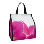 Magenta Orchid Flower Print Insulated Lunch Tote