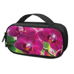 Magenta Orchid Flower Print Insulin Cooler Travel Case